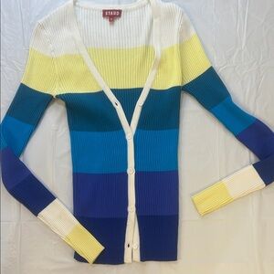 STAUD Multicolor Striped Cardigan